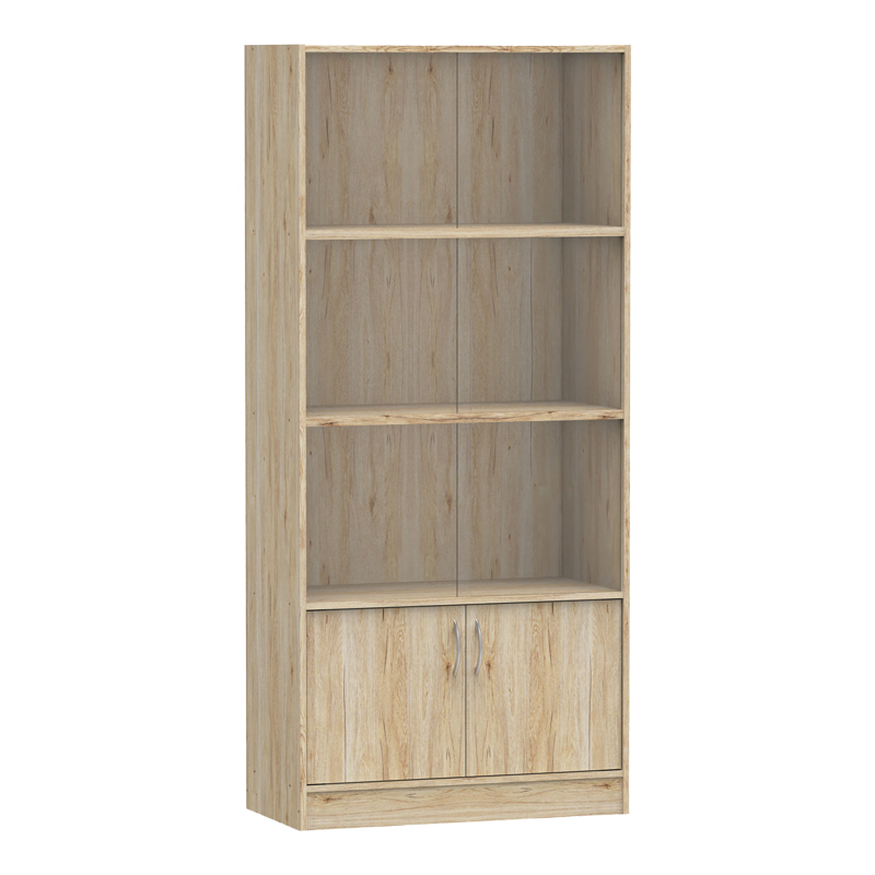 Βιβλιοθήκη Burcy Pakoworld Oak 80X40X177Εκ