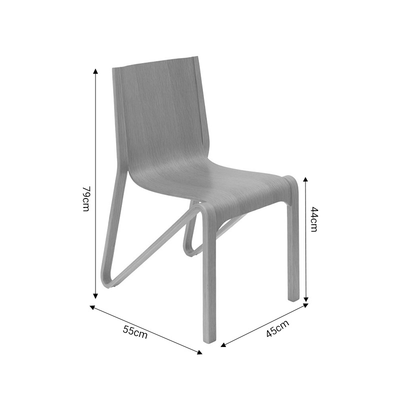 Καρέκλα Artur Pakoworld Φυσικό Δρυς Ξύλο 45X55X79Εκ