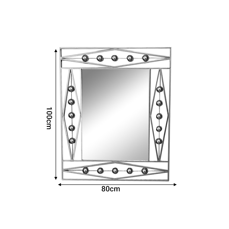 Καθρέπτης Roteron Inart Χρυσό Μέταλλο 80X2X100Εκ