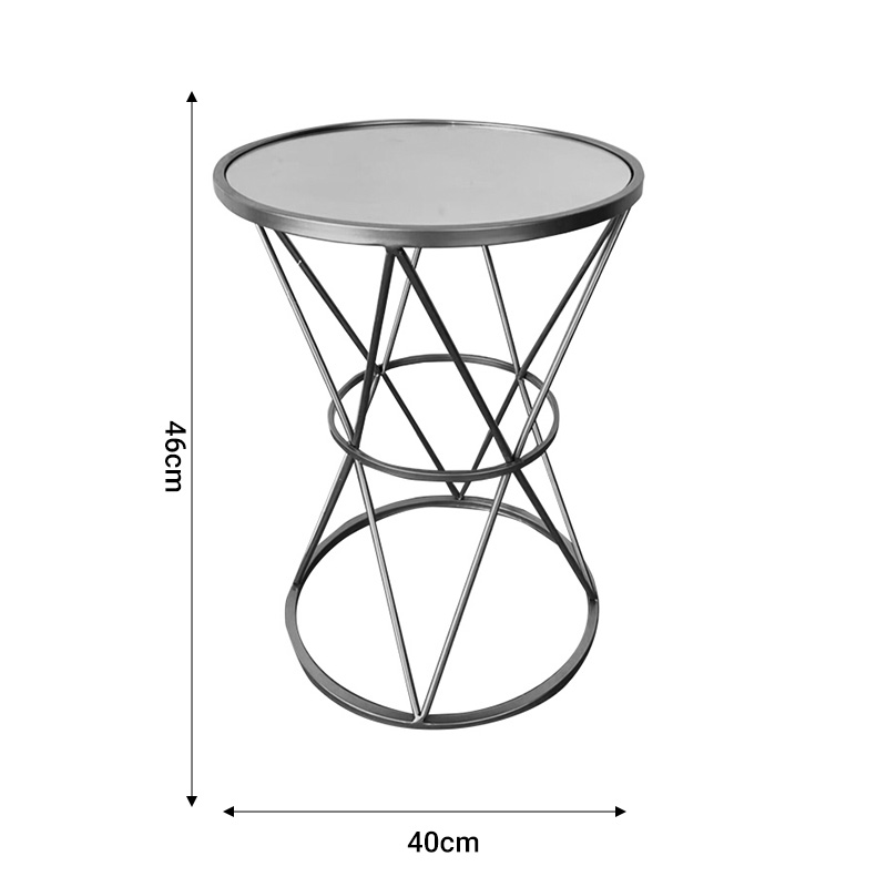 Βοηθητικό Τραπέζι Σαλονιού Vogarton Inart Χρυσό 40X40X56Εκ