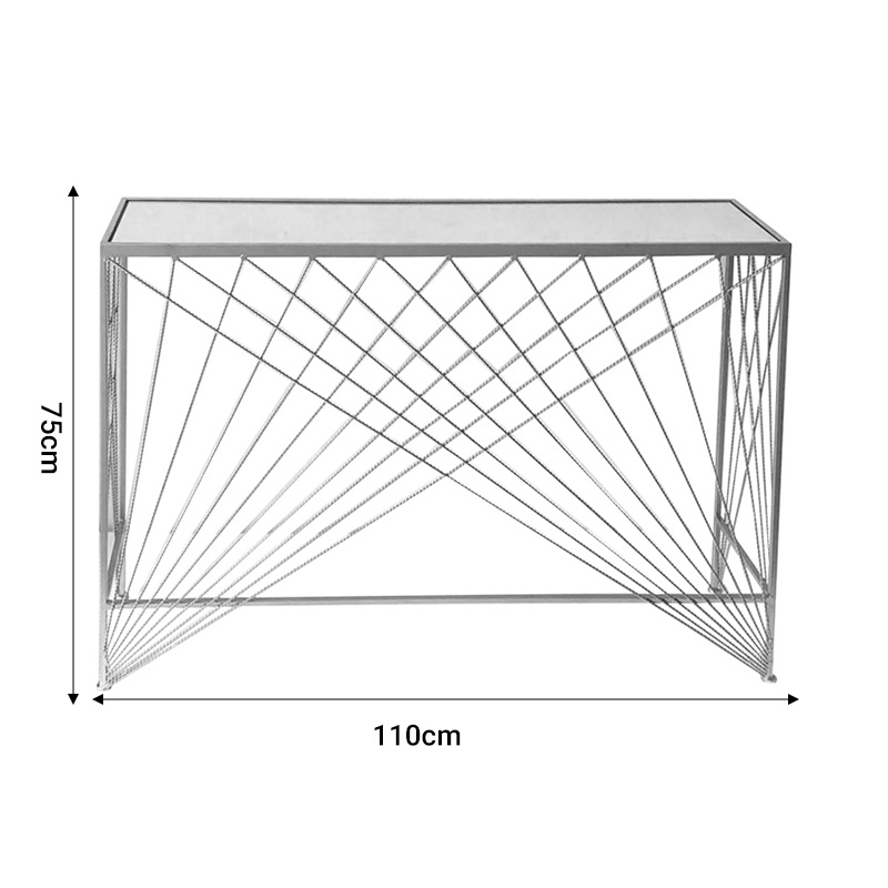 Κονσόλα Gioni Inart Χρυσό Μέταλλο 110X30X75Εκ