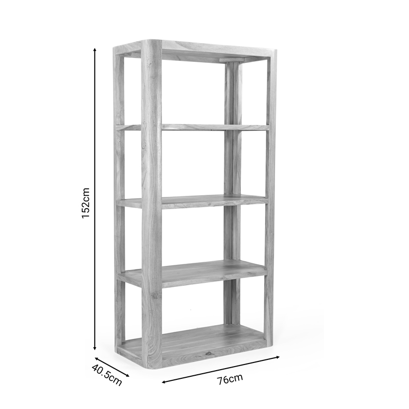 Βιβλιοθήκη Chapter Inart Μασίφ Ξύλο Ακακίας 76X40.5X152Εκ