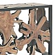 Κονσόλα Donis Inart Φυσικό-Μαύρο Μασίφ Ξύλο Teak 120X40X75Εκ