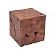 Σκαμπό Boxy Inart Φυσικό Μασίφ Ξύλο Teak 40X40X40Εκ