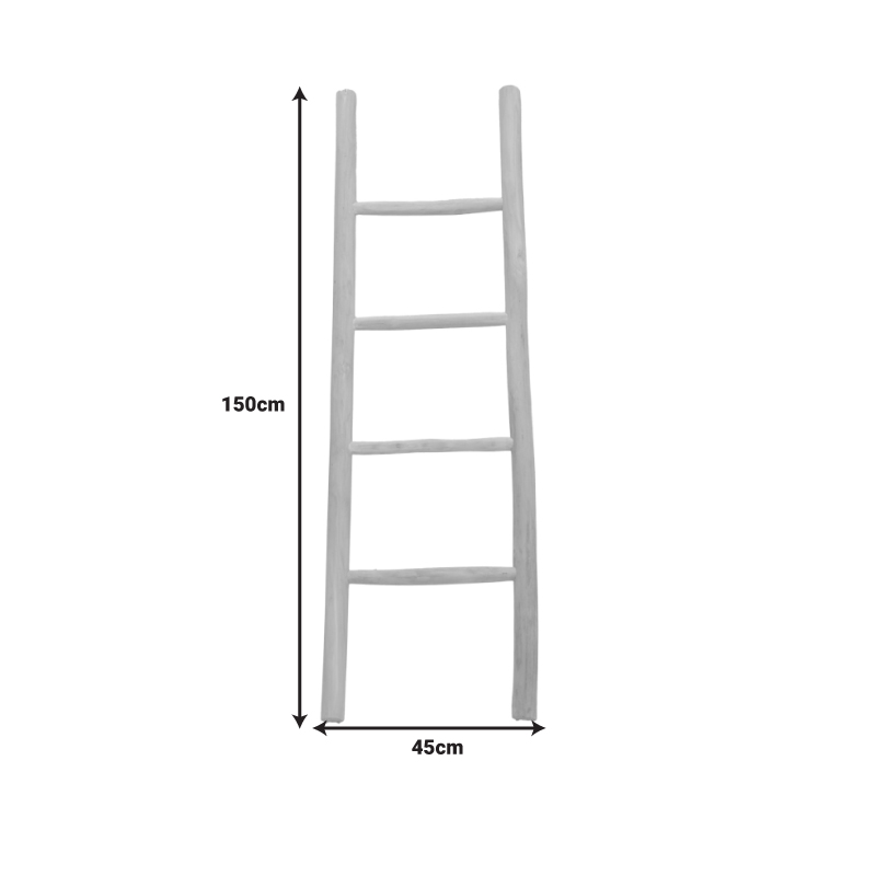 Σκάλα Morjeve Pakoworld Teak Ξύλο Σε Φυσική Απόχρωση 45X6X150Εκ