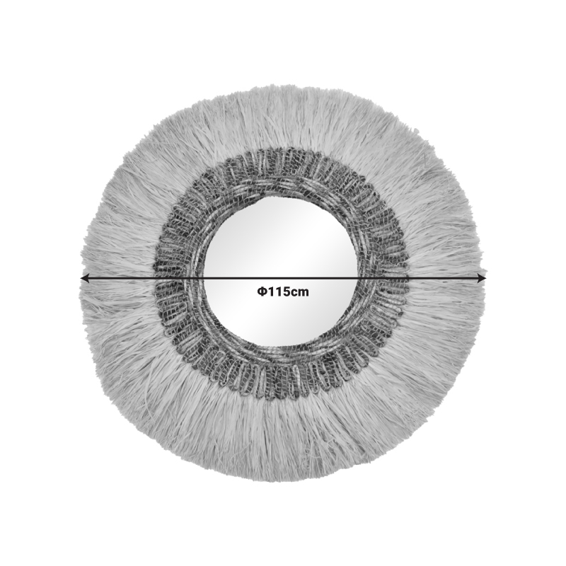 Καθρέπτης Paranome Inart Sisal Και Abaca Σε Φυσικό Χρώμα Φ115X4Εκ