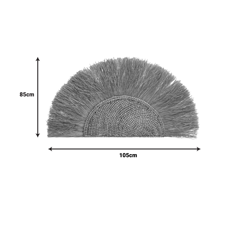 Διακοσμητικό Τοίχου Nairone Inart Ψάθα-Abaca Σε Φυσικό Χρώμα 85X105X10Εκ