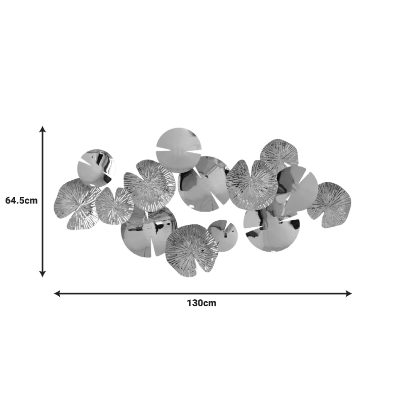 Διακοσμητικό Τοίχου Lily Inart Μέταλλο Σε Χρυσή Απόχρωση130X64.5X6Εκ