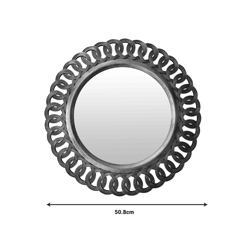 Καθρέπτης Atic Inart Σε Χρυσή Αντικέ Απόχρωση Φ50.8X5.3Εκ