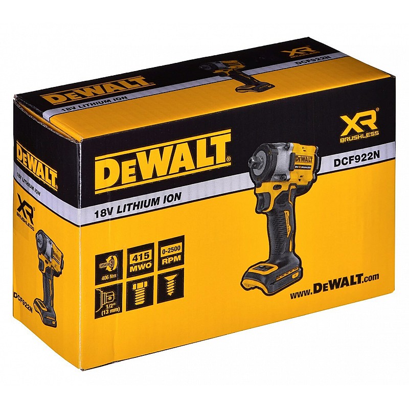 Μπουλονόκλειδο 1/2″ 18V Solo Dewalt DCF922NT