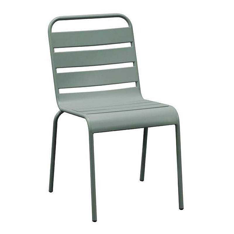 BRIO Καρέκλα Στοιβαζόμενη Μέταλλο Βαφή Sandy Green 5635C