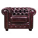 CHESTERFIELD 689 Πολυθρόνα Σαλονιού - Καθιστικού / Δέρμα Antique Red